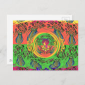 Schattige mooi & mooi bloemenmotief Art Print Desi Briefkaart (Voorkant / Achterkant)