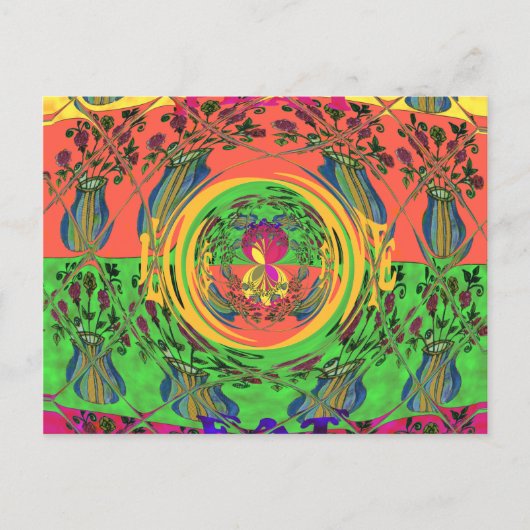 Schattige mooi & mooi bloemenmotief Art Print Desi Briefkaart (Voorkant)