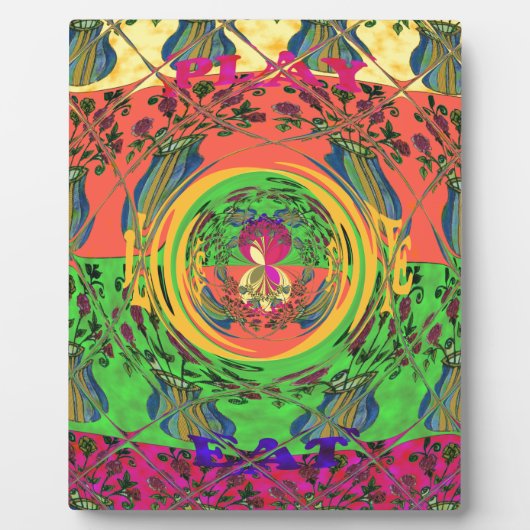 Schattige mooi & mooi bloemenmotief Art Print Desi Fotoplaat (Voorkant)