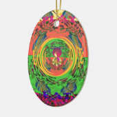 Schattige mooi & mooi bloemenmotief Art Print Desi Keramisch Ornament (Links)