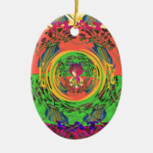 Schattige mooi & mooi bloemenmotief Art Print Desi Keramisch Ornament (Voorkant)