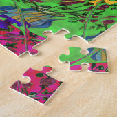 Schattige mooi & mooi bloemenmotief Art Print Desi Legpuzzel (Zijkant)