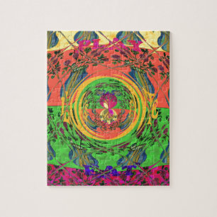 Schattige mooi & mooi bloemenmotief Art Print Desi Legpuzzel