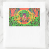 Schattige mooi & mooi bloemenmotief Art Print Desi Rechthoekige Sticker (Tas)