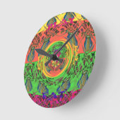 Schattige mooi & mooi bloemenmotief Art Print Desi Ronde Klok (Hoek)