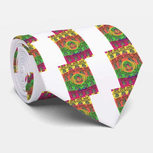 Schattige mooi & mooi bloemenmotief Art Print Desi Stropdas (Opgerold)