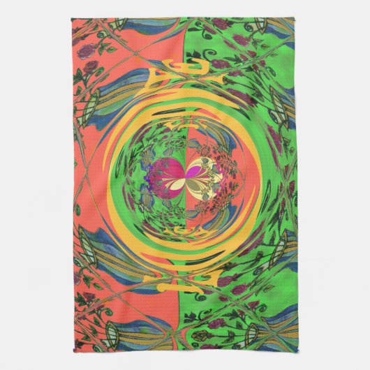 Schattige mooi & mooi bloemenmotief Art Print Desi Theedoek (Verticaal)