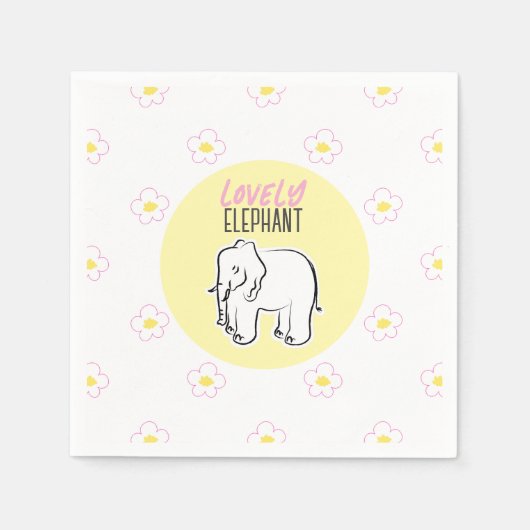 Schattige mooi roze. servet (Voorkant)