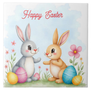 Schattige Mooie Paashaas Moderne Collectie Tegeltje