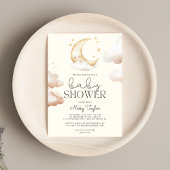 Schattige Moon Boho Baby shower Kaart