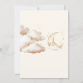 Schattige Moon Boho Baby shower Kaart (Achterkant)