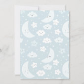 Schattige Moon & Stars Lijst Boy Baby shower Uitno Kaart (Achterkant)