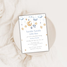 Schattige Moon & Stars Twinkle Twinkle Baby shower