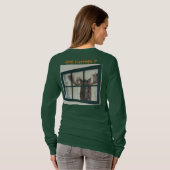 Schattige Moose Afbeelding Lijst in Window Got Moo T-shirt (Achterkant volledig)