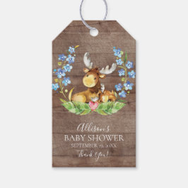Schattige Moose Baby shower Favor Gift Label Cadeaulabel