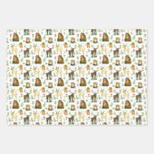 Schattige Moose Deer Forest Animals Pattern Inpakpapier Vel (Voorkant 2)