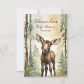 Schattige Moose Gender Neutral Baby shower Dank u Bedankkaart (Achterkant)