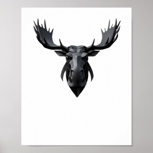 Schattige Moose Hear 3D - Animals World Sticker 1 Poster (Voorkant)