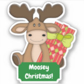 Schattige Moosey Christmas Sticker (Voorkant)