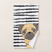 Schattige Moppatroon gestreept Bad Handdoek (Handdoek)