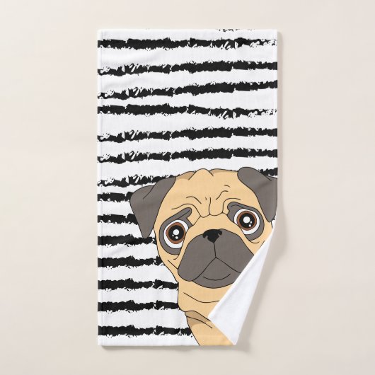 Schattige Moppatroon gestreept Bad Handdoek (Handdoek)