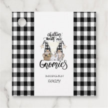Schattige Moppige Kabouters Zwarte Buffalo Plaid