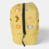 Schattige mosterdgeel New York City Pattern Monogr Toilettasje (Rechts)