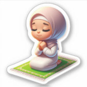 Schattige Motivatie islamitisch gebed voor islamit Sticker (Voorkant)