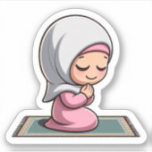 Schattige Motivatie islamitisch gebed voor islamit Sticker (Voorkant)