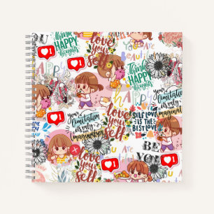 Schattige Motivatie – Positieve Kawaii Citaat Notitieboek