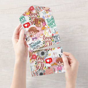 Schattige Motivatie – Positieve Quote Kawaii  All In One Uitnodiging