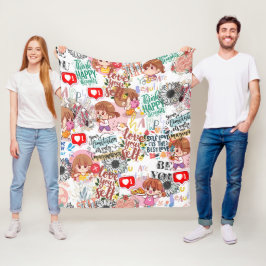 Schattige Motivatie – Positieve Quote Kawaii Fleece Deken