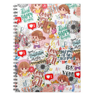 Schattige Motivatie – Positieve Quote Kawaii Notitieboek