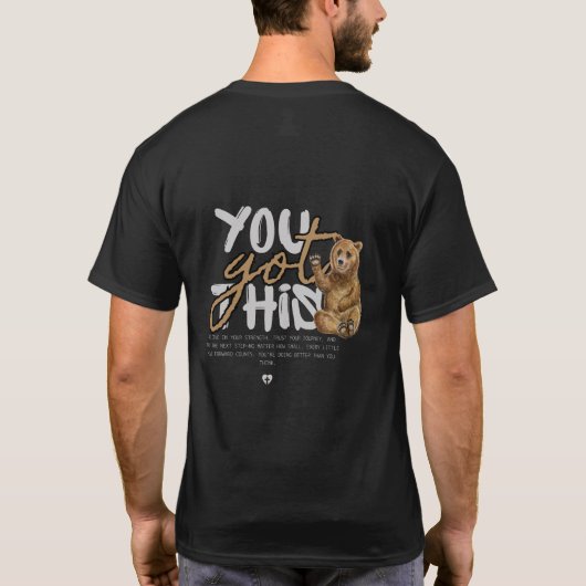 Schattige Motivatie Slogan Shirt Design (Achterkant)