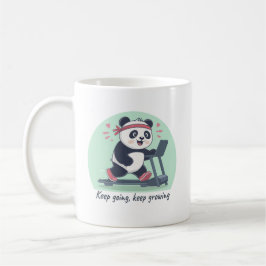 Schattige Motiverende Panda op Loopband Koffiemok