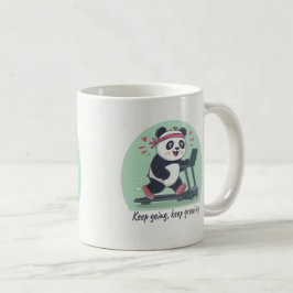 Schattige Motiverende Panda op Loopband Koffiemok