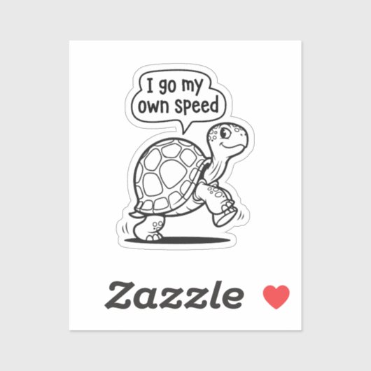 Schattige Motiverende Schildpad Cartoon Sticker (Vel)