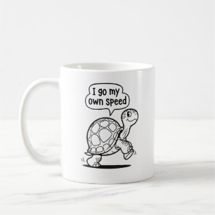 Schattige Motiverende Schildpadtekenfilm Koffiemok