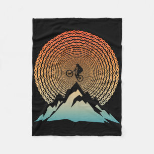 Schattige Mountainbike-kunst voor mannen Vrouwen O Fleece Deken