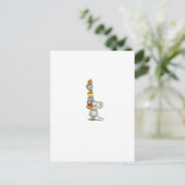 Schattige Mouse draagt Cupcakes - van Gerda Steine Briefkaart (Staand voorkant)