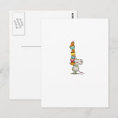 Schattige Mouse draagt Cupcakes - van Gerda Steine Briefkaart (Voorkant / Achterkant)