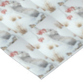 Schattige Mouse Sneeuwscène Wildlife met Kerstmis Tafelkleed (Gekanteld)