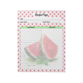 Schattige Mouth Watering Watermeloen Recept Notitieblok