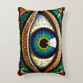 Schattige Mozaïek Glas in lood Oogontwerp Accent Kussen (Voorkant(Verticaal))