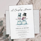 Schattige Mr. Mrs. Snowman Funny Winter Vrijgezell Kaart