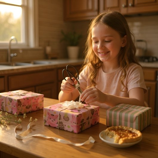Schattige Mud Bath Piggy Boerderij Inpakpapier Vel