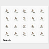 schattige mug ronde sticker (Vel)