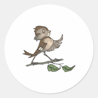 schattige mug ronde sticker