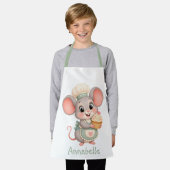 Schattige Muis Bakker Personaliseer Schort (Gedragen)