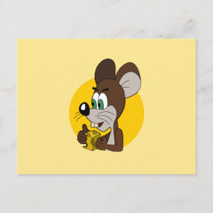 Schattige muis cartoon briefkaart